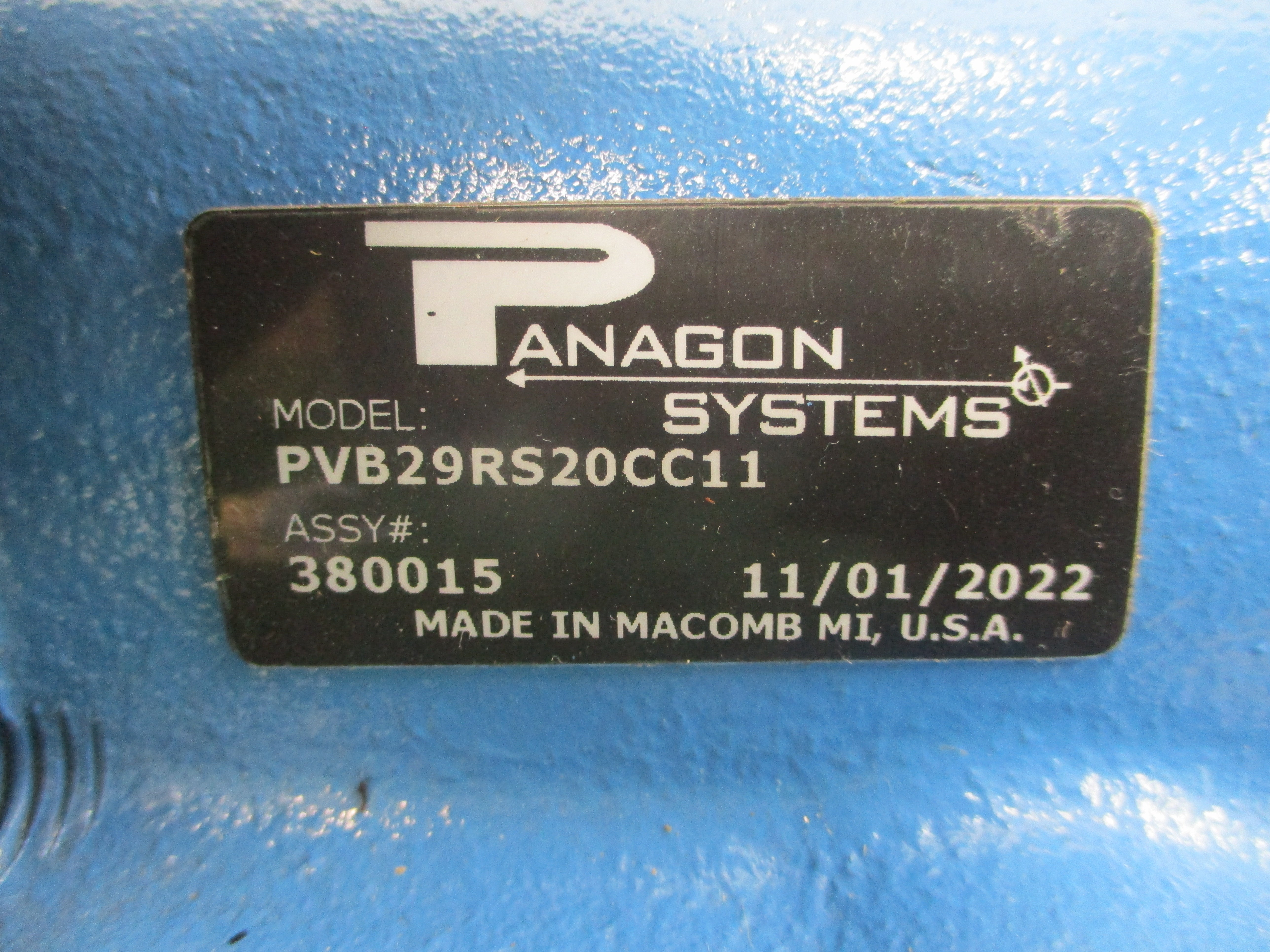PANAGON SYSTEMS PVB29RS20CC11 380015 NSNP