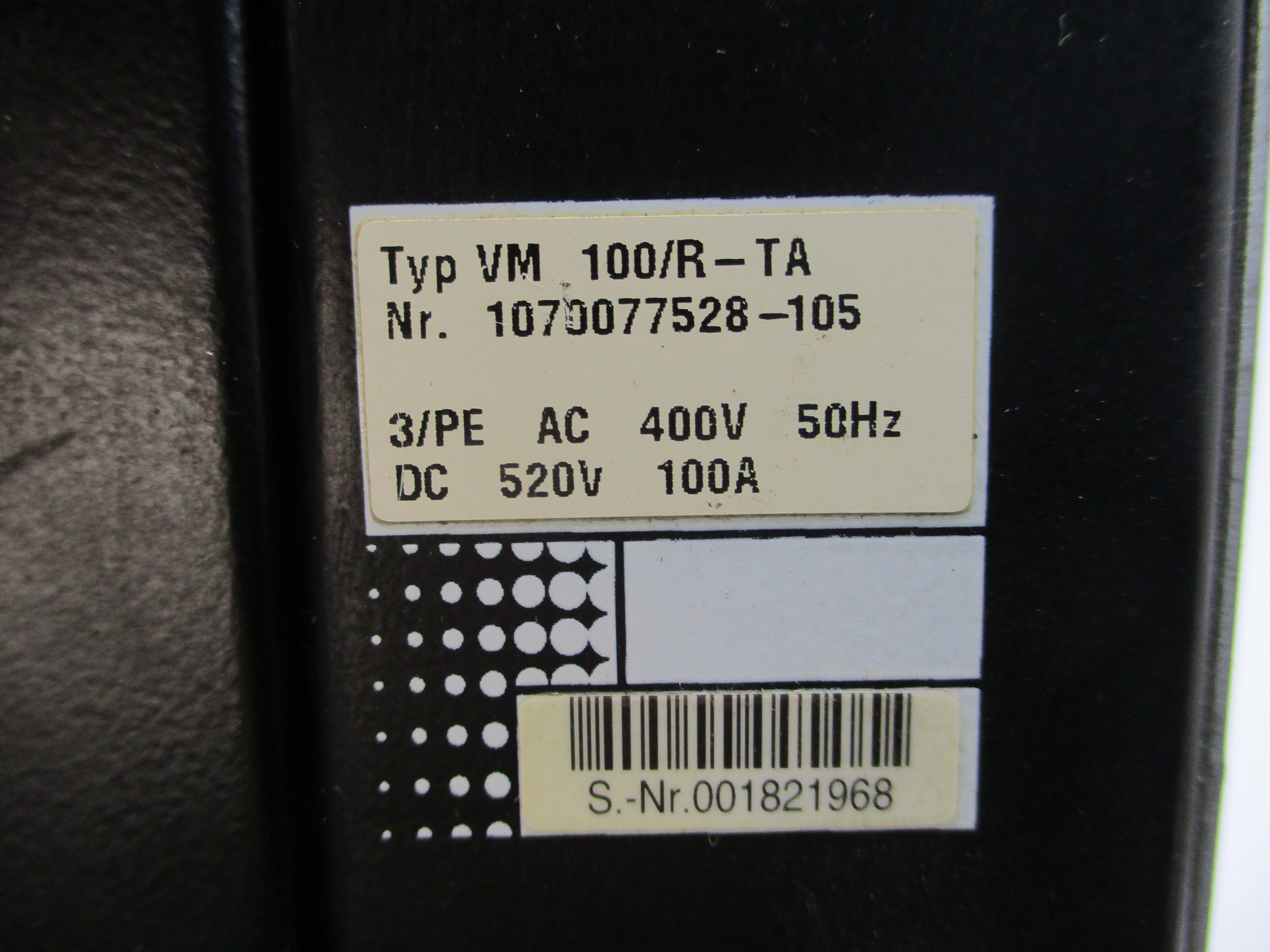 SERVO DRIVE VM100/R-TA 400VAC 100A UNMP