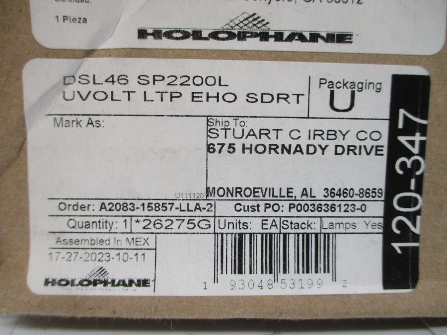 HOLOPHANE DSL46SP2200L 120-347V .050-.047A NSMP