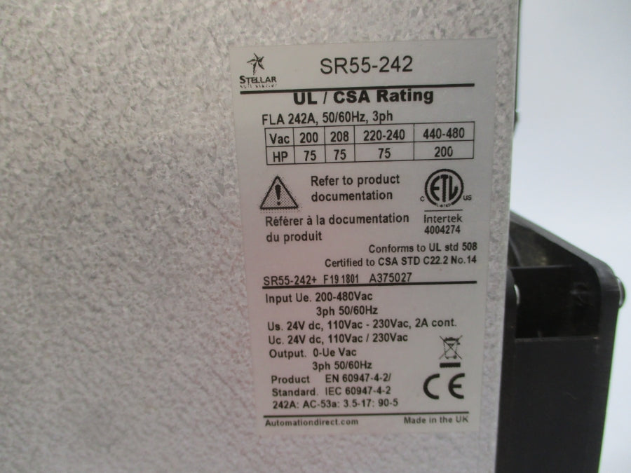 STELLAR SR55-242 440-480VAC 242A UNMP