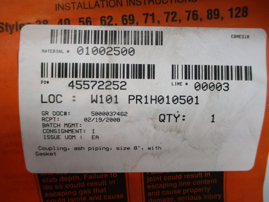 DRESSER 74856 01002500 8" NSNP