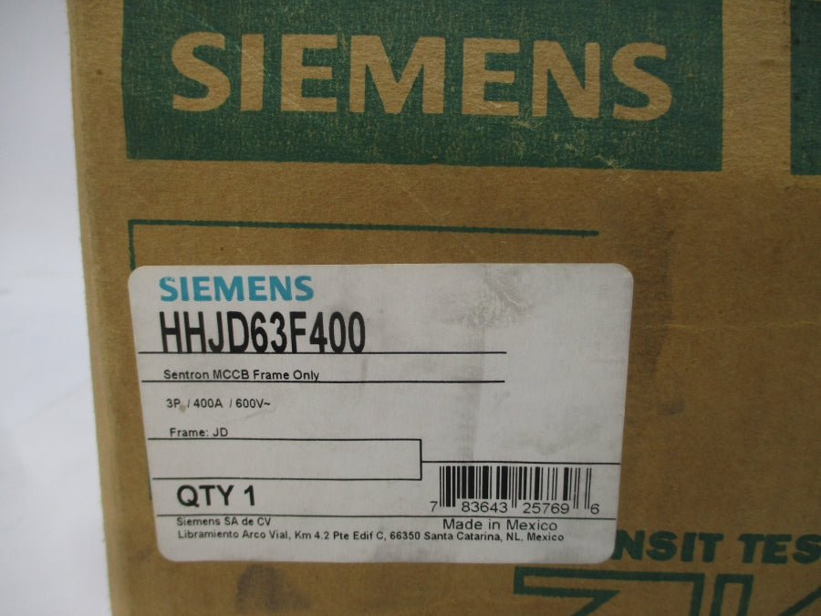 SIEMENS HHJD63F400 600V 400A NSMP
