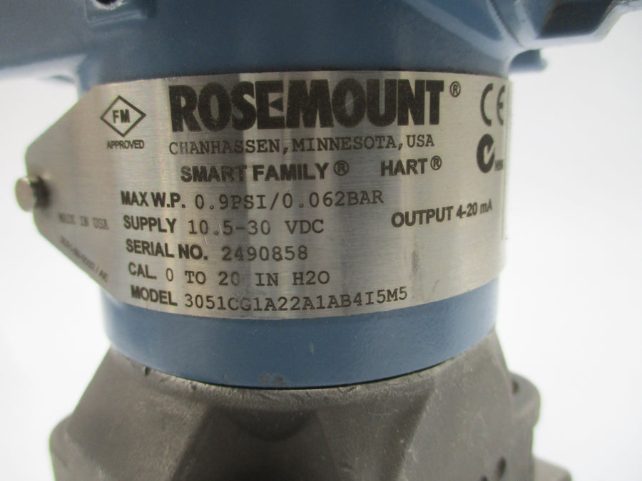ROSEMOUNT 3051CG1A22A1AB4I5M5 10.5-30VDC 0.9PSI UNMP