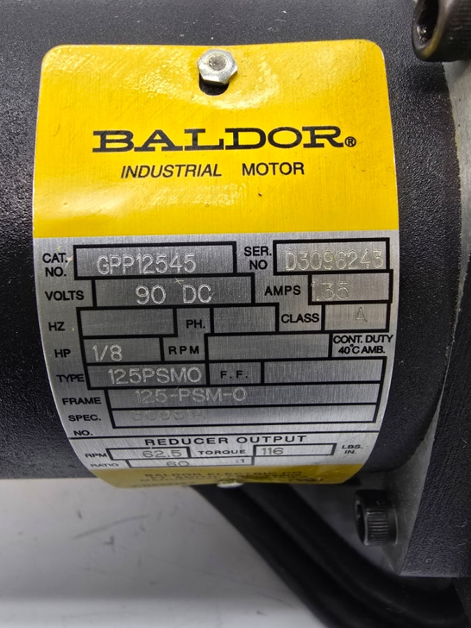 BALDOR GPP12545 125PSMO 90VDC .35A NSNP