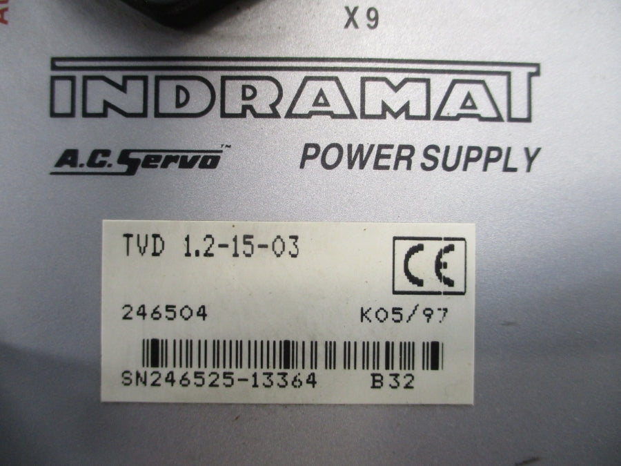 INDRAMAT TVD1.2-15-03 246504 380-460VAC (AS PICTURED) UNMP