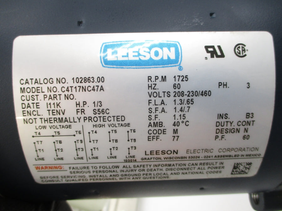 MILTON ROY RH1124FRSESEM2NN 102863.00 208-230/460V 1.3/.65A 1800PSI NSNP