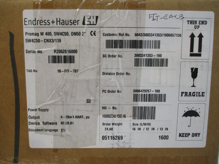 ENDRESS+HAUSER 5W4C50-CNX3/139 100-240VAC REV. 8 2" NSMP