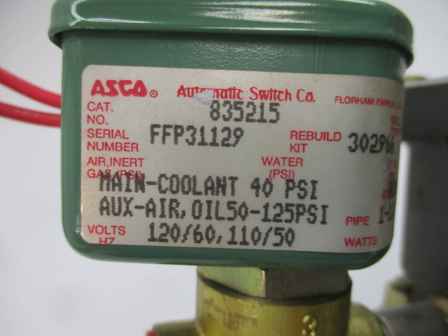ASCO 835215 110/120V 50-125PSI 1-1/2" NSNP