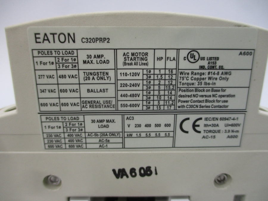 EATON C30CNE20H0 SER. A1 265-277V 30A NSMP