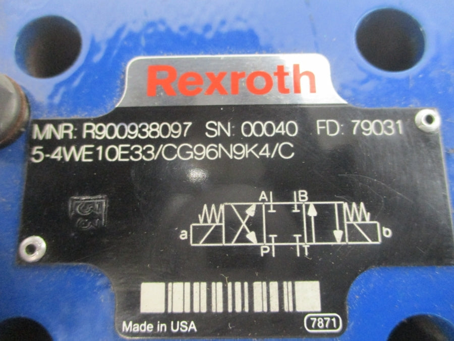 REXROTH R900938097 5-4WE10E33/CG96N9K4/C 96VDC NSNP
