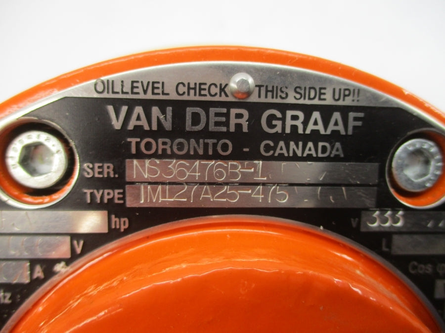 VAN DER GRAAF TM127A25-475 220/440V 2.88/1.44A NSNP