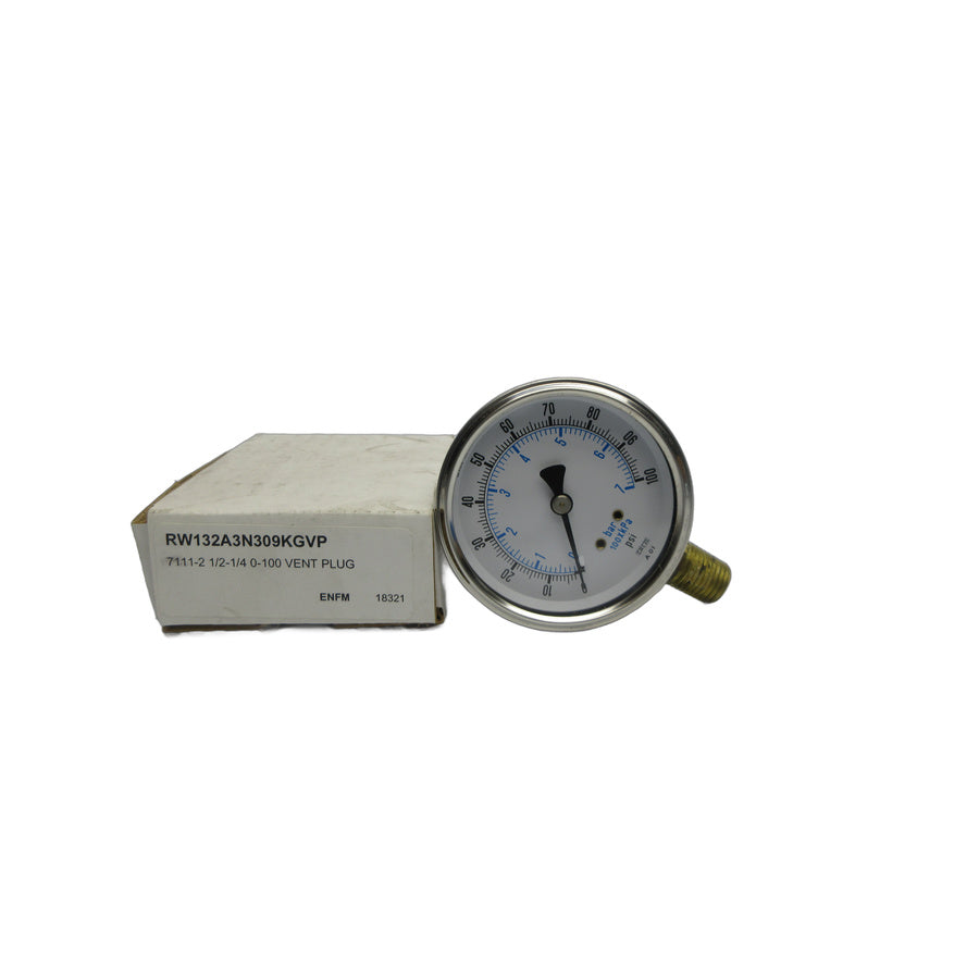 GAUGE RW132A3N309KGVP 0-100PSI NSMP