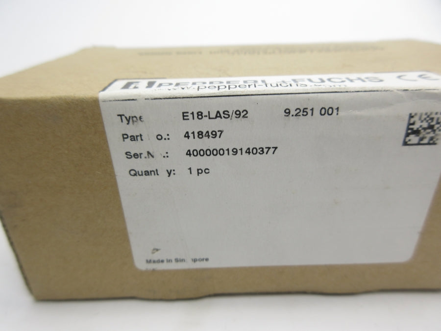 PEPPERL+FUCHS E18-LAS/92 418497 10-30VDC NSMP