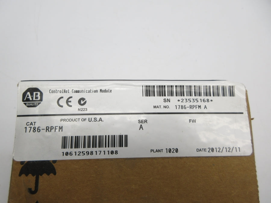ALLEN BRADLEY 1786-RPFM SER. A DATE: 2012 NSFS