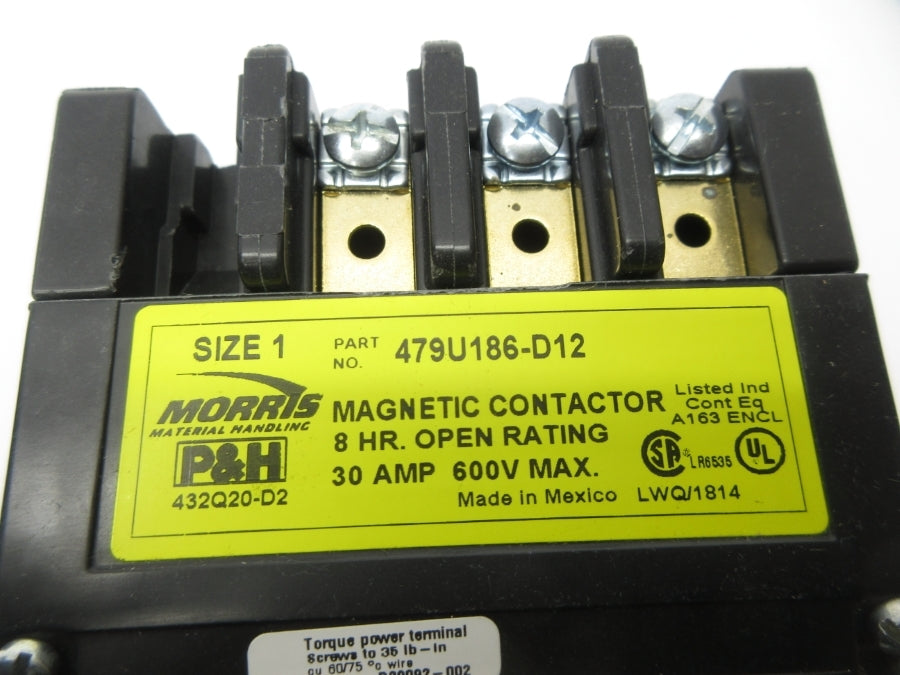P&H 479U186-D12 600V 30A NSNP