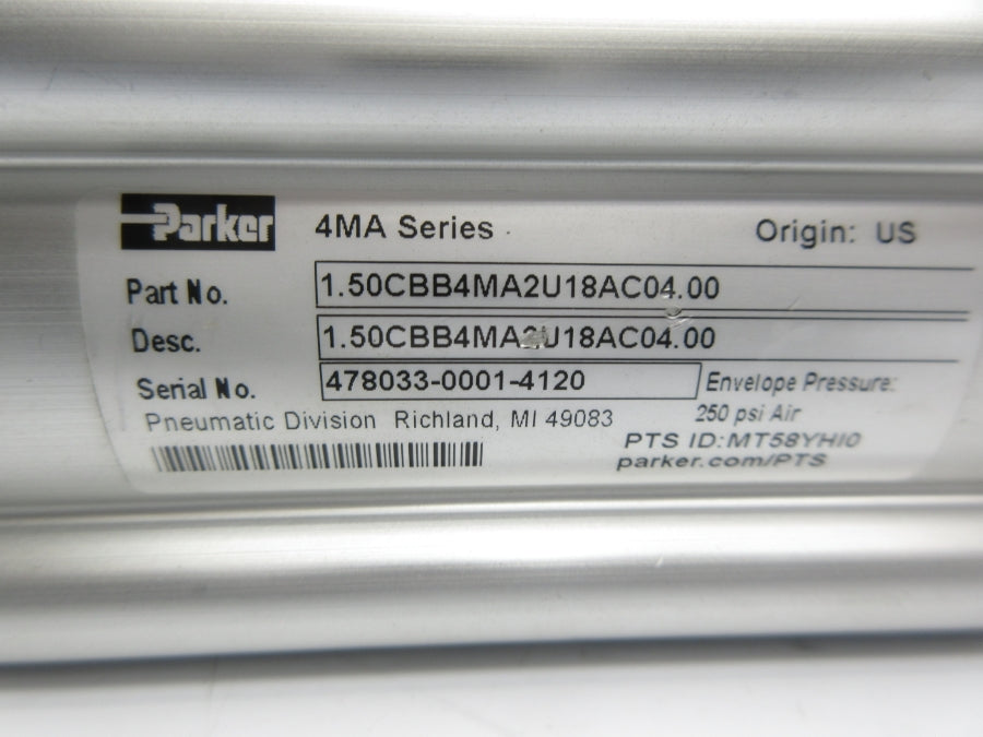 PARKER 1.50CBB4MA2U18AC04.00 250PSI NSNP