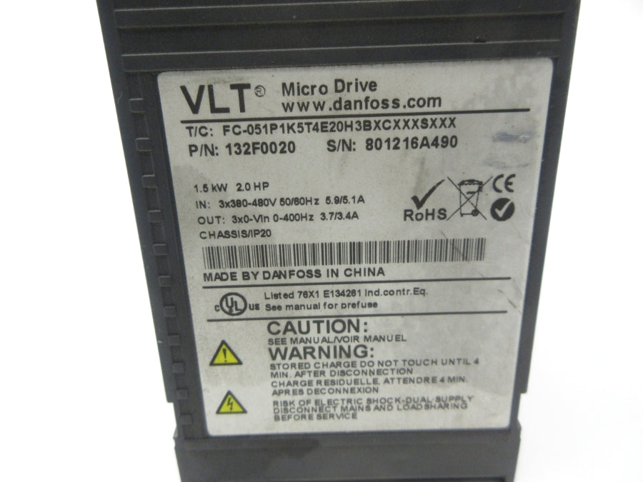 DANFOSS 132F0020 380-480V 5.9/5.1A (AS PICTURED) UNMP