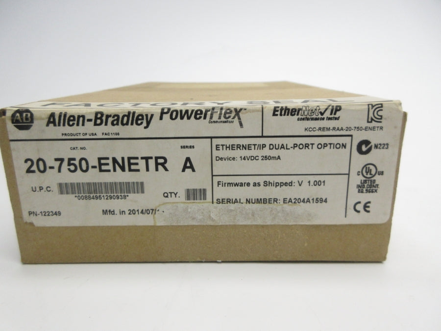 ALLEN BRADLEY 20-750-ENETR SER. A F/W V1.001 14VDC NSFS