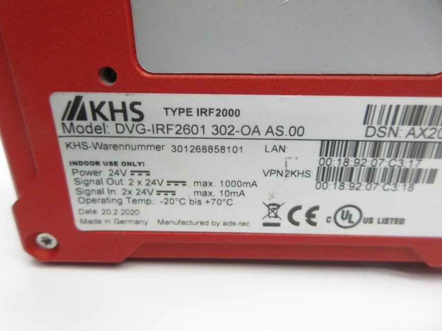 KHS DVG-IRF2601302-OAAS.00 24V NSNP