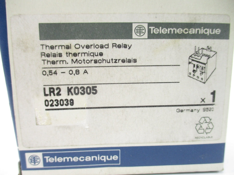 TELEMECANIQUE LR2K0305 690V 0.54-0.8A NSMP