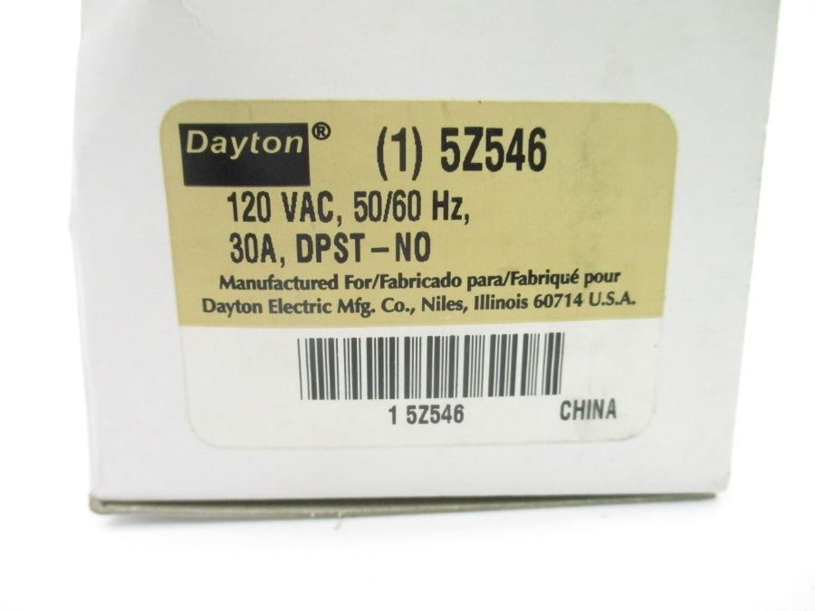 DAYTON 5Z546 120VAC 30A NSMP