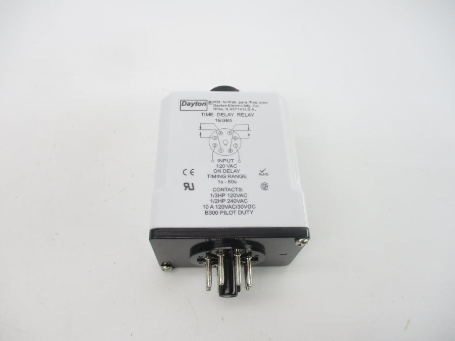 DAYTON 1EGB5 120VAC 10A 1-60S NSMP