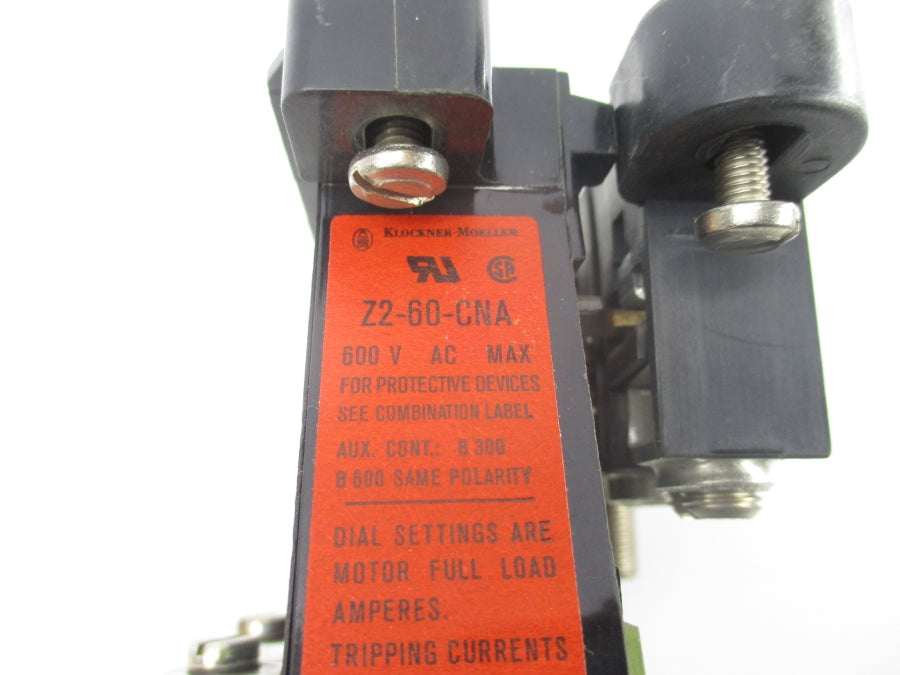 KLOCKNER MOELLER Z2-60-CNA 600VAC 40-60A NSNP