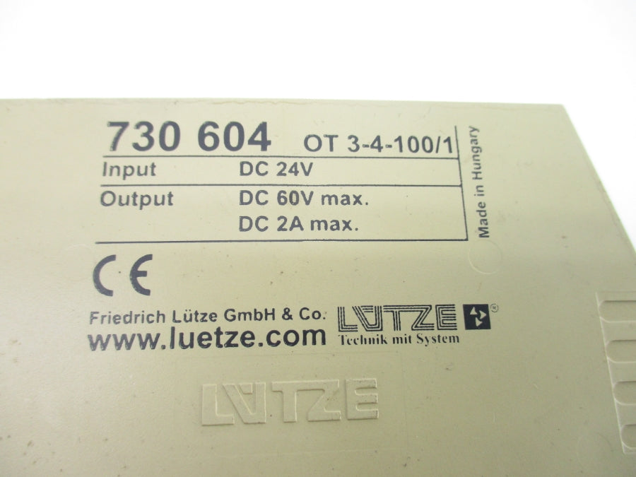 LUTZE 730604 OT3-4-100/1 60VDC 2A NSNP