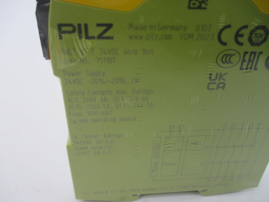 PILZ PNOZS7C24VDC4N/O1N/C 751107 24VDC 6A NSMP