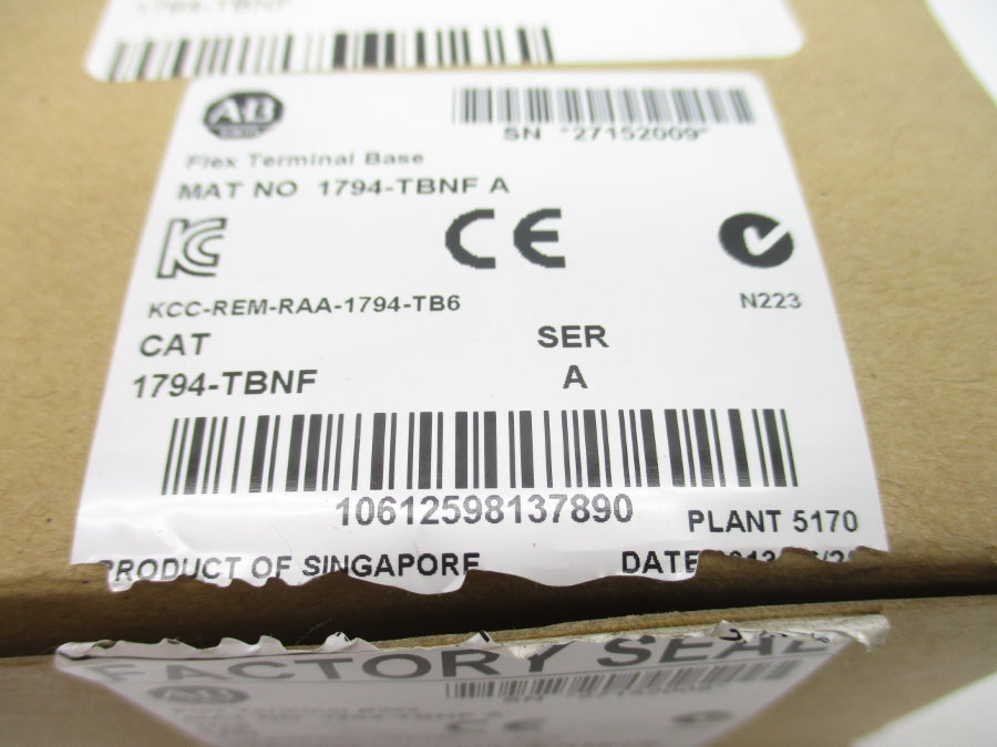 ALLEN BRADLEY 1794-TBNF SER. A 250VDC/AC 10A REV. A01 NSMP