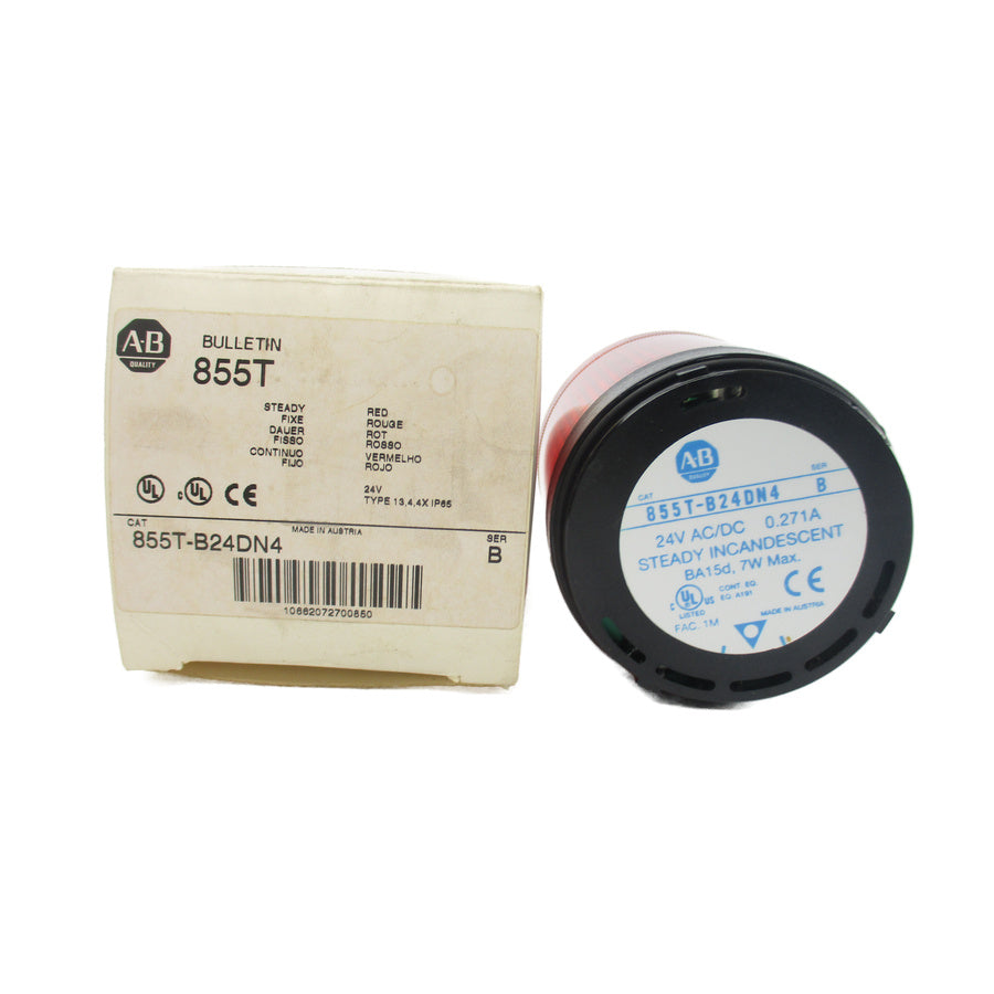 ALLEN BRADLEY 855T-B24DN4 SER. B 24VAC/DC 0.271A (WH) NSMP