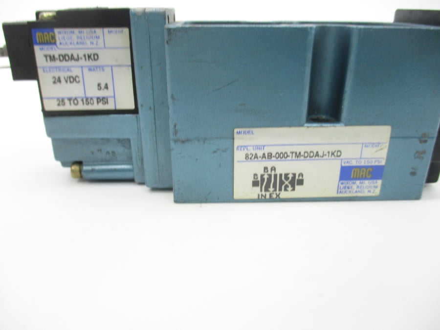 MAC 82A-AB-000-TM-DDAJ-1KD 24VDC 25-150PSI (AS PICTURED) UNMP