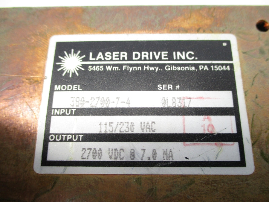 LASER DRIVE 380-2700-7-4 115/230VAC UNMP