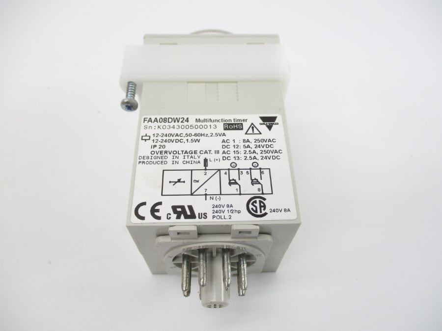 CARLO GAVAZZI FAA08DW24 250VAC 8A 0.5S-30MIN NSMP