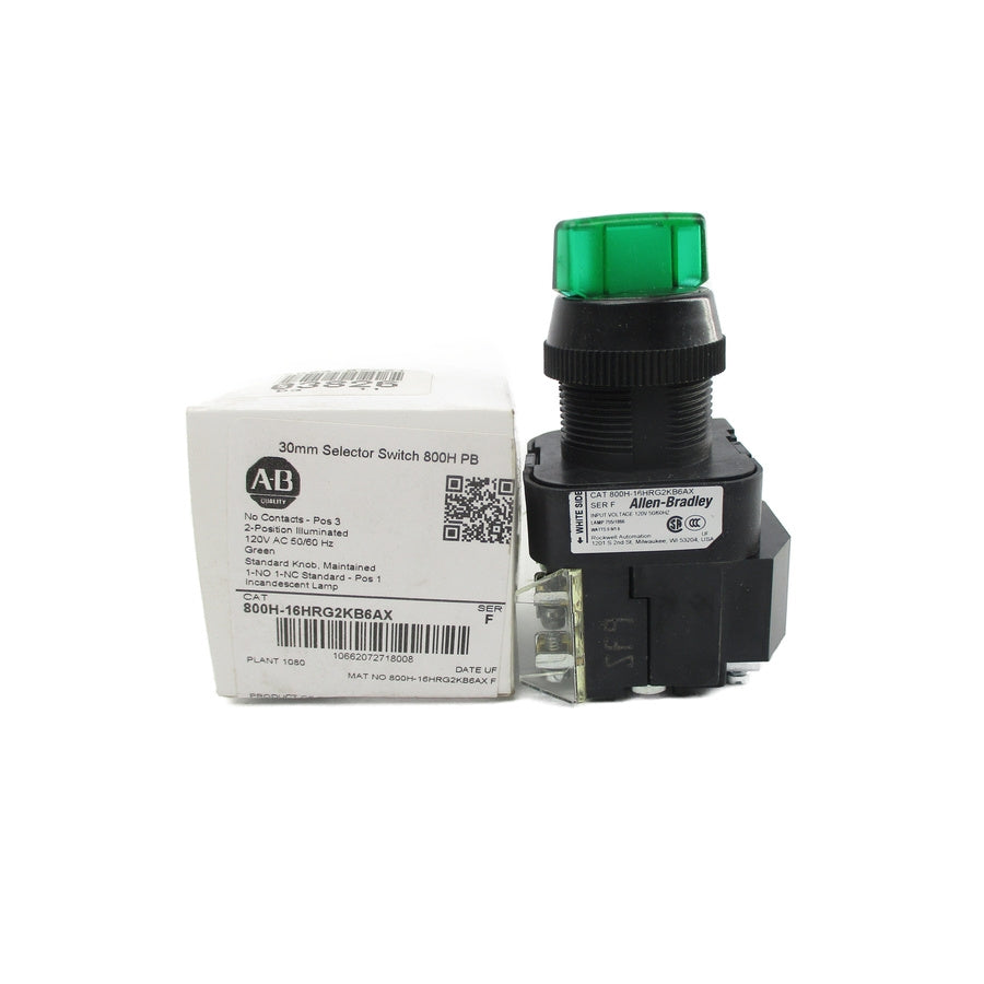 ALLEN BRADLEY 800H-16HRG2KB6AX SER. F 120VAC (WH) NSMP