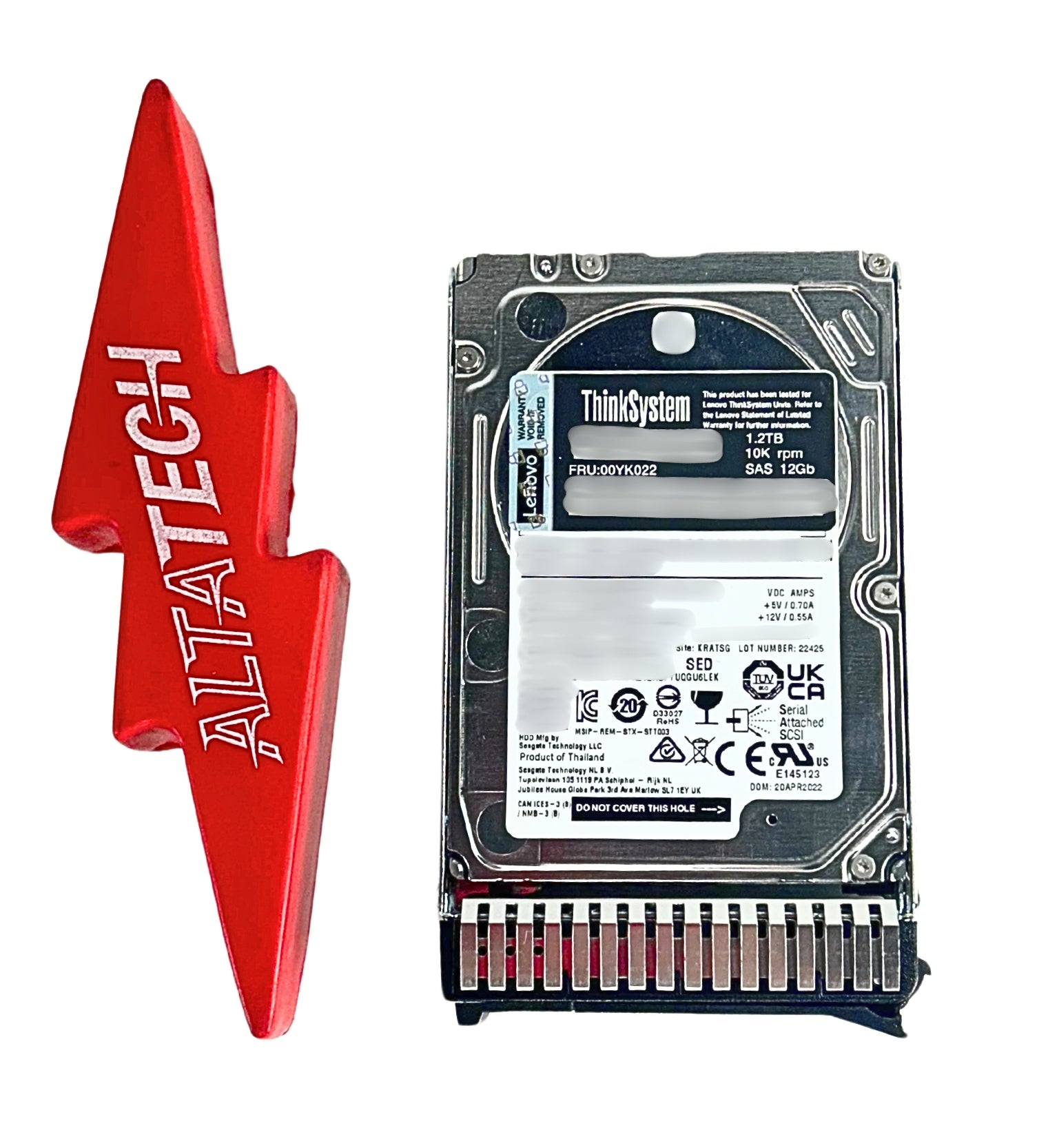 Lenovo 00YK022 1.2TB 10K 2.5 Inch SAS 12GB SED Hard Disk Drive