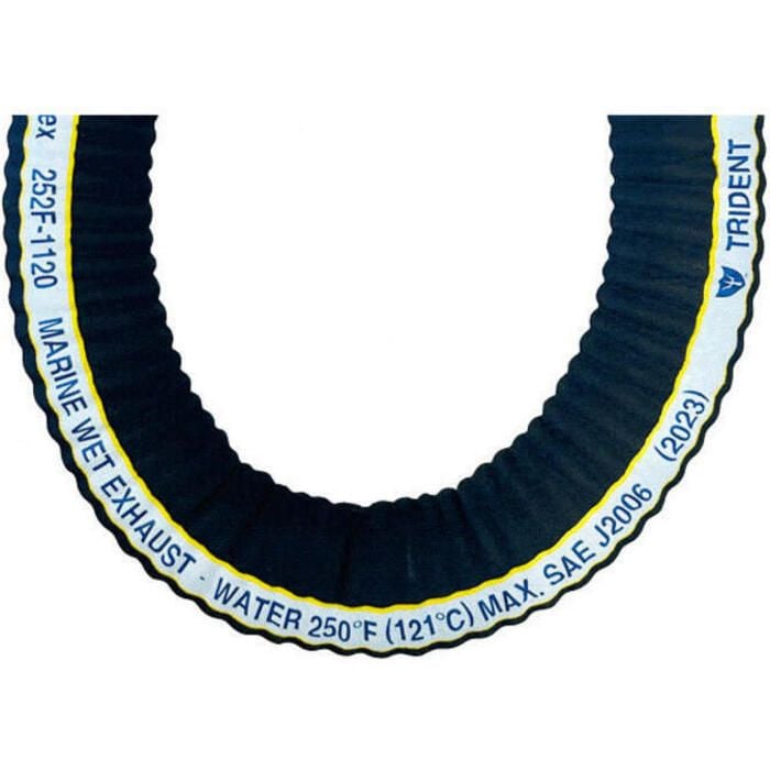 Trident Marine 252F-5001 Trident Trident Extra-Flex Corrugated Wet Exhaust, 6.25' Length, 5" I.D.