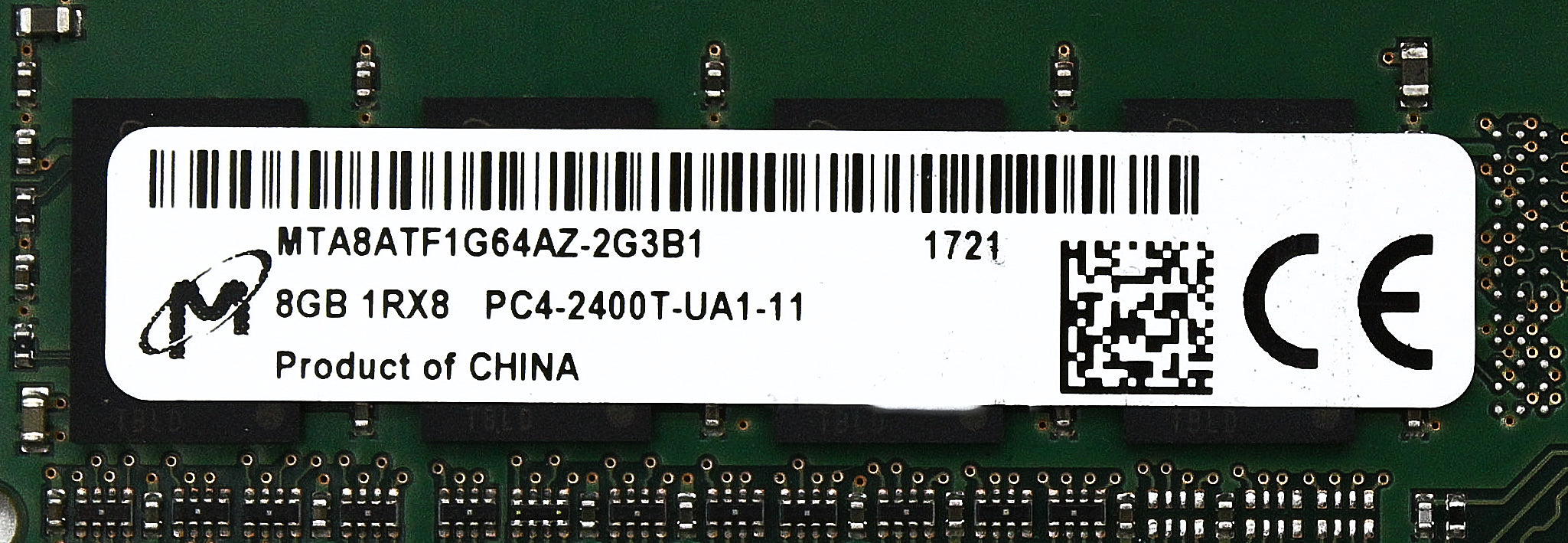 Micron MTA8ATF1G64AZ-2G3B1 8GB PC4-19200U DDR4-2400T 1RX8 N-ECC