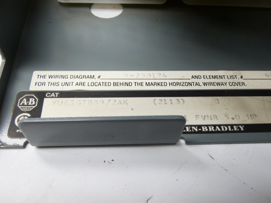 ALLEN BRADLEY YUESGT889/2AK(2113) SER. Q 480V (AS PICTURED) NSNP
