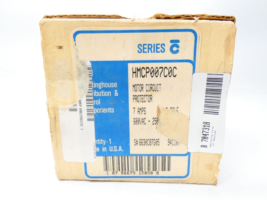 WESTINGHOUSE HMCP007COC SER. C 600VAC 7A NSMP