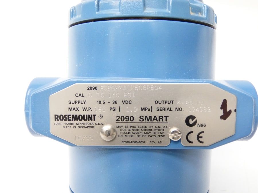 ROSEMOUNT 2090PG2S22A1M5C6P8Q4 10.5-36VDC 0-150PSI NSMP