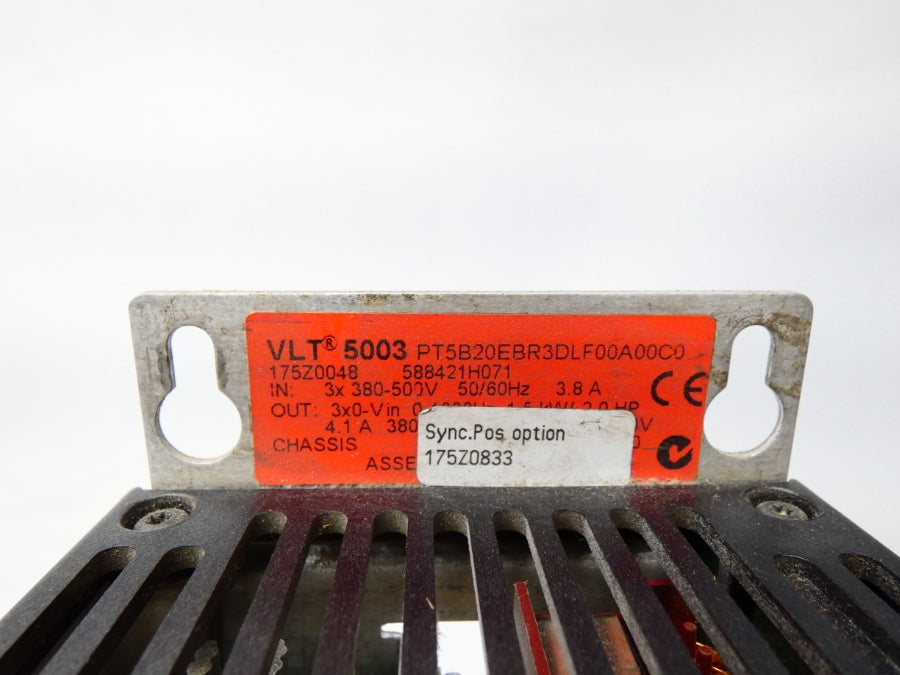 DANFOSS VLT5003PT5B20EBR3DLF00A00C0 175Z0048 380-500V 3.8A UNMP