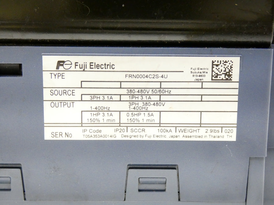 FUJI ELECTRIC FRN0004C2S-4U 380-480V 3.1A UNMP