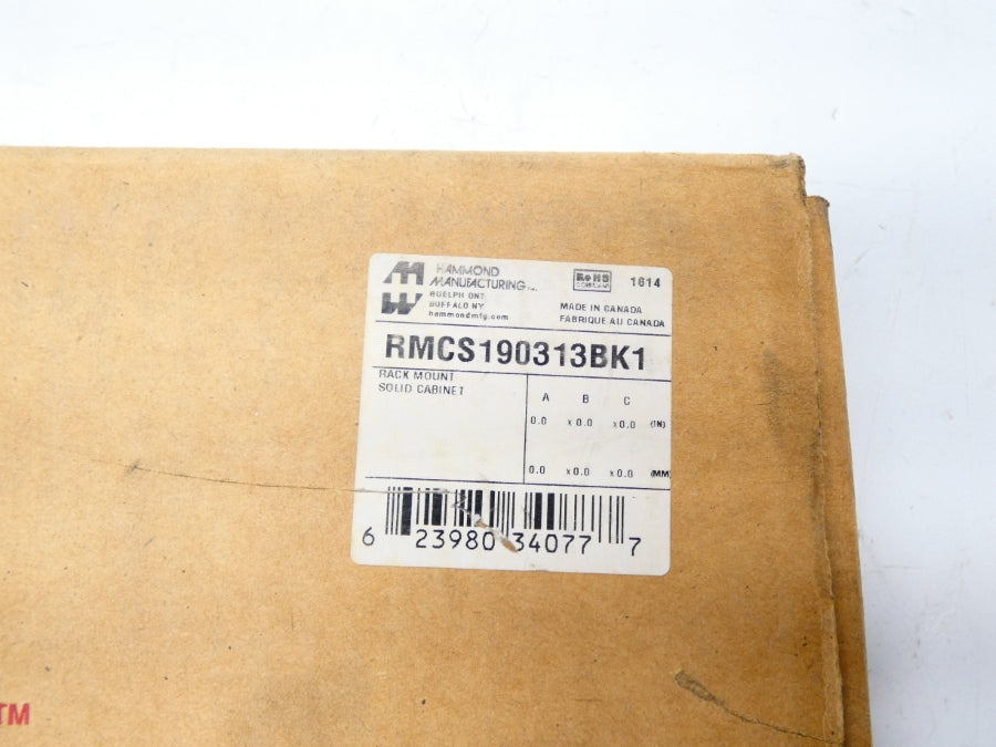 HAMMOND MANUFACTURING RMCS190313BK1 NSMP