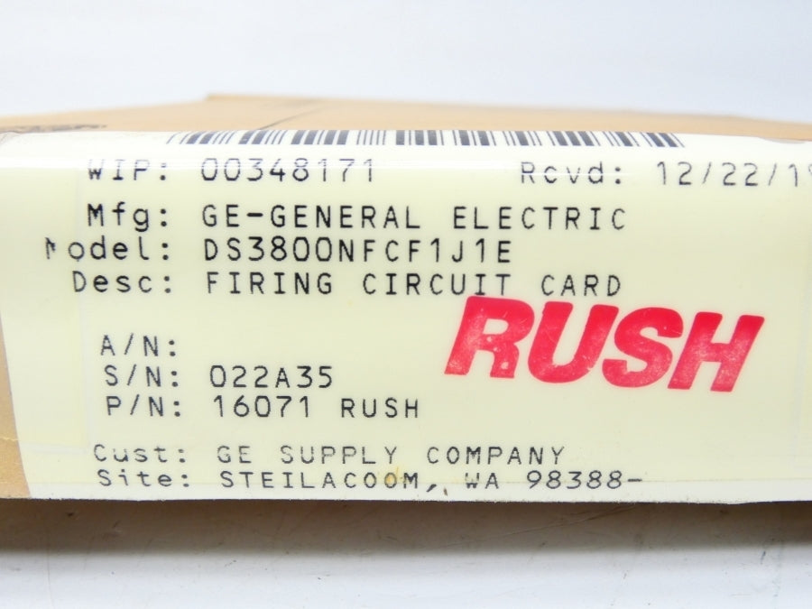 GENERAL ELECTRIC DS3800NFCF1J1E NSMP