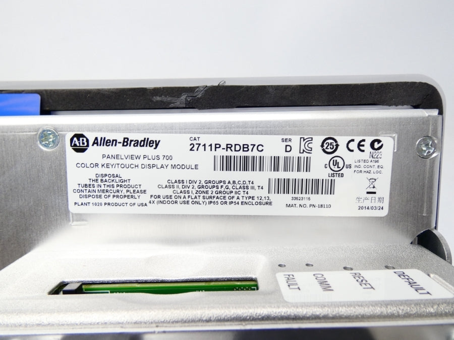 ALLEN BRADLEY 2711P-B7C1D2 SER. A NSMP