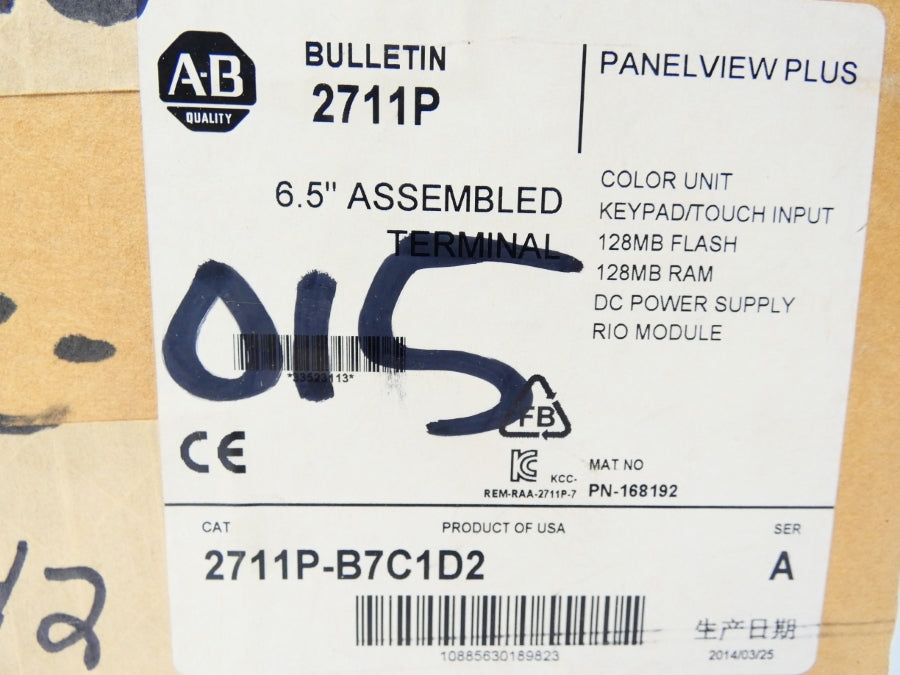 ALLEN BRADLEY 2711P-B7C1D2 SER. A NSMP