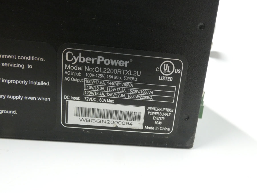 CYBERPOWER OL2200RTXL2U 100-125V 16A NSNP