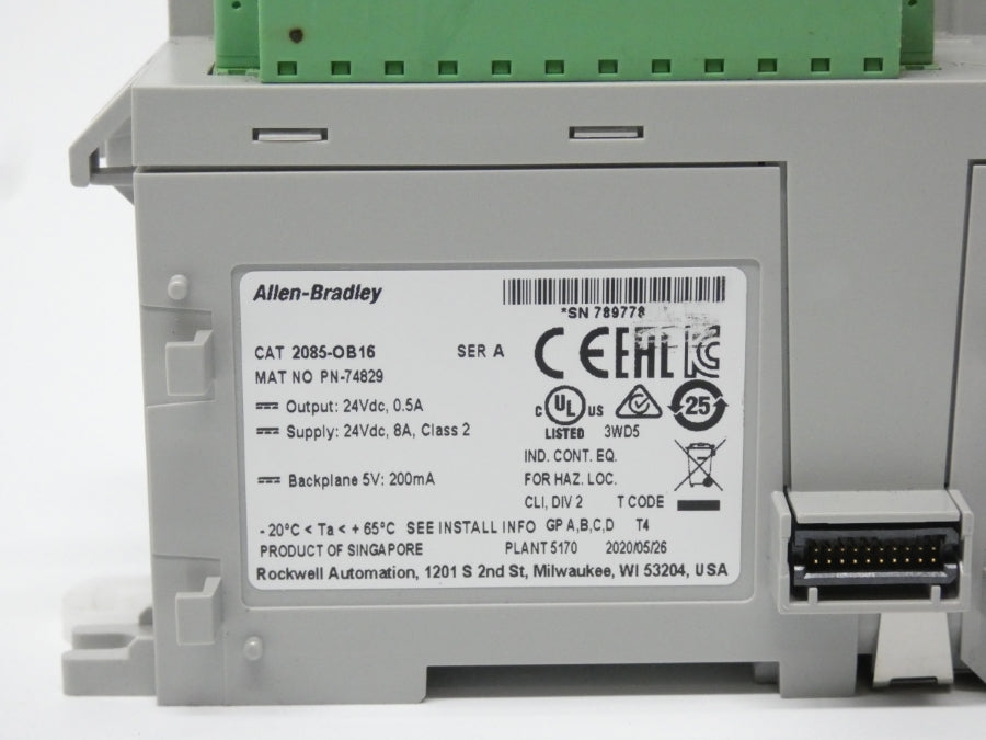 ALLEN BRADLEY 2085-OB16 SER. A 24VDC 8A UNMP