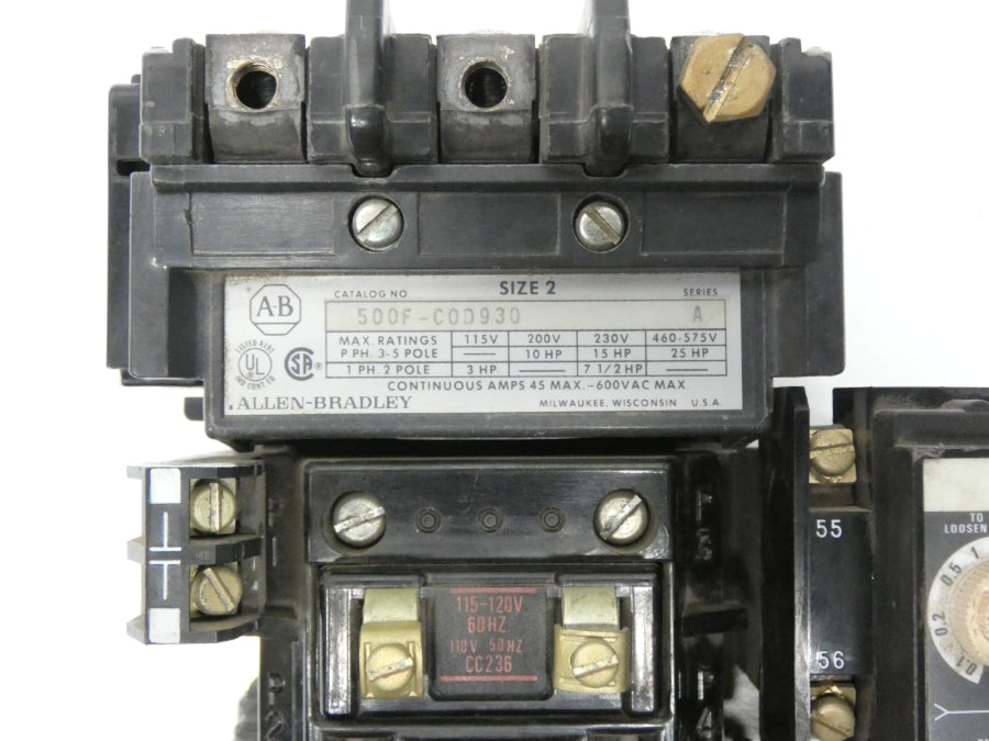 ALLEN BRADLEY 500F-COD930 SER. A 110/115-120V 45A (AS PICTURED) UNMP